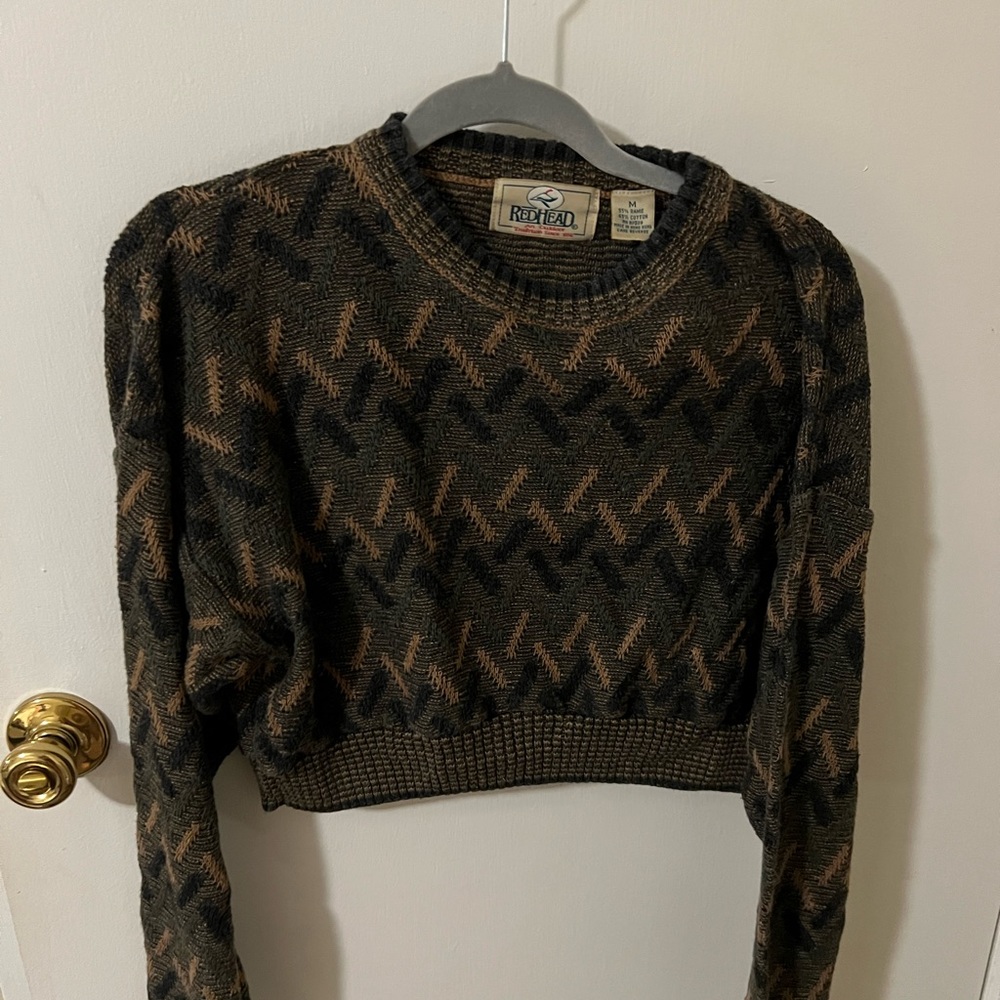 Thrift cropped sweater